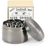 Sentima Tobacco Spice Weed Herb Grinder with Pollen Catcher - 2.5 Inch 4 Piece Heavy Duty Zinc Alloy - 50 Strong Teeth for Fine Grinding