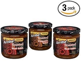 Arriba! Fire Roasted Medium Variety Pack (2 Red Salsa & 1 Chipotle Salsa), 16-Ounce Jars (Pack of 3)