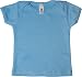 Infant Baby Rib Short Sleeve Lap Tee, Baby Blue, 12-18
