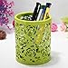 Hollow Rose Flower Pattern Cylinder Pen Pencil Pot Holder Container Organizer(Multi-Color to Choose From)