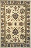 Safavieh Traditions Collection TD606A Handmade Ivory Wool and Silk Round Area Rug, 8-Feet