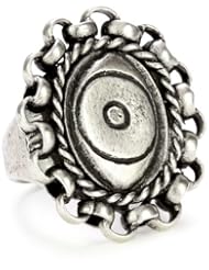 Low Luv by Erin Wasson Sterling Silver-Plated Evil Eye Link Ring