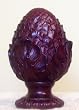Oakleaf Cone Finial in Mahogany finish for a 1-3/8" dowel rod - 2/pack [CAPITOL CITY LUMBER]