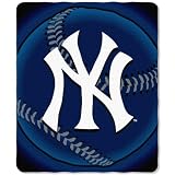 New York Yankees Light Weight Fleece MLB Blanket (Flashball Series) (50x60)