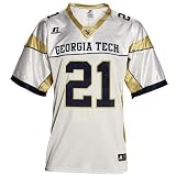 Russell Georgia Tech Yellow Jackets #21 White Replica Football Jersey