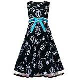 513ZQqp21eL. SL160  Size 14 RRE 51901F BLACK WHITE TURQUOISE BOW FRONT EMBROIDERED BUTTERFLY Special Occasion Wedding Flower Girl Party Dress,F451901 Rare Editions TWEEN GIRLS