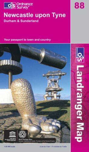 Newcastle Upon Tyne, Durham and Sunderland (OS Landranger Map Series)