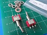 トグルスイッチ　パネル取り付け＜垂直アングル　単双　ON-ON　中央で止まらない　バネあり＞2個入＜1sw-441＞