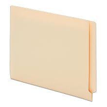 Globe-Weis End Tab Fastener Folders, 11 Point, 2 Fasteners, Letter Size, Manila, 50 Folders per Pack (44115)