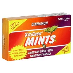 XyliChew Sugar Free Mints, Cinnamon, 50-Count Boxes (Pack of 12)