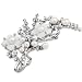68-72mm Metall Brosche Nadel Perle Strass Silber Farbe Mode