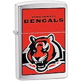 Zippo NFL Cincinnati Bengals Lighter (Silver, 5 1/2 x 3 1/2 cm)