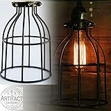 Industrial Vintage Style Curved Top Light Cage for Pendant Light Lamps