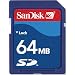 Electronics : SanDisk 64 MB Secure Digital Card