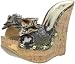 Luichiny Women's Ven Ture Wedge Sandal,Coral/Snake,7 M US