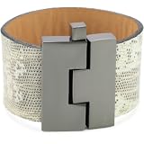 Leighelena Jigsaw White Marked Lizard Buckle W