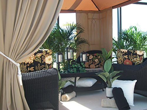 Indoor/Outdoor Patio Gazebo Drapes... Beautiful Tan.. Coastal Collection....(50"W x 108"L)