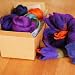 Spiderfelt 3 Flower Wet Felting Kit Felted Wool Roving - Violet Colorway