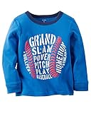 カーターズ Carter's Tシャツ & ベビー・デポ モスリン ウォッシュクロス Long-Sleeve Puff Print Baseball Graphic Tee 6M (61-67cm) 