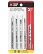 Porter-Cable PC1295-5 U-Shank Jigsaw Blade Assortment, 5-Piece