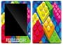 Blocks Design Decal Protective Skin Sticker for Amazon Kindle DX
