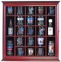 21 Shot Glass Display Case Cabinet Holder Rack