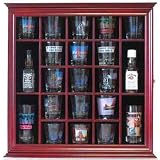 21 Shot Glass Display Case Cabinet Holder Rack