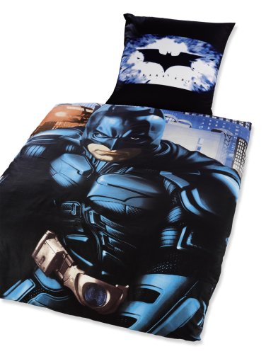 Childrens Toyshop  Küche & Haushalt : Global Labels G 39 600 BAT1 100 Renforce Bettwäsche Batman The Dark Knight 135 x 200 cm Bettbezug und 80 x 80 cm Kissenbezug