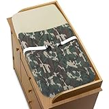 Sweet Jojo Designs Changing Pad Cover - Green Camo Army Military Camouflage