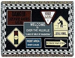 "Over The Hill" Birthday Humorous Afghan Throw Blanket 40" x 50"