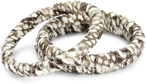 TED ROSSI "Urban Warrior" Mini Python Bangle Bracelets (Set of 3)