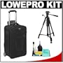 Lowepro Pro Roller x100 Digital SLR Camera Bag/Backpack Case With Wheels (Black) + Tripod + Accessory Kit for Canon Rebel T3, T3i, T1i, T2i, EOS 60D, 5D, 7D, Nikon D3000, D3100, D5000, D5100, D7000, D300s, Olympus Evolt E-5, E-30, E-620 & Sony Alpha A560, A580, A33, A35, A55