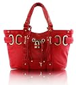 BOVARI Red Lamb XL Padlock Shopper Bag