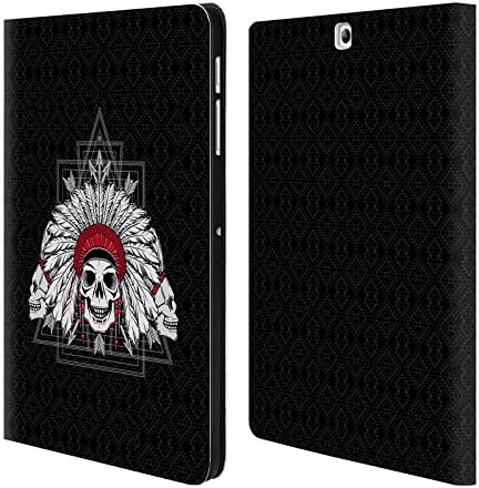 Official Chobopop Indian Skull Illustrations Leather Book Wallet Case Cover For Samsung Galaxy Tab S2 9.7