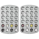 Wilton Recipe Right 24 Cup Mini Muffin Pan Pack of 2 Pans