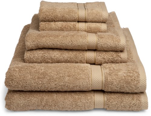 Pike Street 100% Egyptian Cotton 725-Gram 6-Piece Towel Set, Taupe
