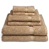 Pike Street 725-Gram 100-Percent Egyptian Cotton 6-Piece Towel Set, Taupe