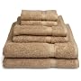 Pike Street 725-Gram 100-Percent Egyptian Cotton 6-Piece Towel Set, Taupe