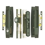 TOSTEM(トステム) アルミサッシ 引戸錠 召合せ + 戸先 KH-308 キー3本付属　引き戸 鍵 交換 取替え ブラック一番星 一番町 KH308 引戸 引違戸