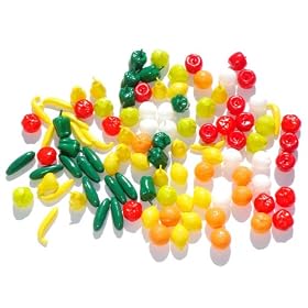 Pretend Play Toy Products: 100 Pcs Mini Toy Fruits and Vegetables by Pretend Play Toy Products