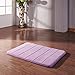 DocBear Bathroom Rug,Memory Foam Bath Mat,The Best Rugs for Bathroom,Soft Absorbent Bath Rug Non Slip Bathroom Mat,Coral Velvet Bathroom Rugs(Purple,Size:W17