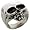 Medium Skull Sterling Silver Ring Size 6
