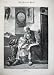 1883 Old Man Reading Paper Young Girl Charlotte Weeks