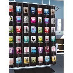 Splash Home PEVA Shower Curtain 70 by 72-Inch Ibath Multicolor