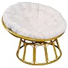 Hansen Rattan 1292/100H Papasansessel honig / mit Polster natur / ø 100 H 64 SH 42 cm