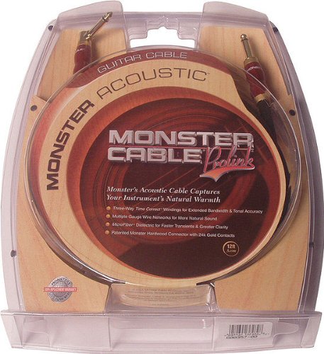 Monster Cable Acoustic 21A Instrumentenkabel Winkelklinke 6,4m