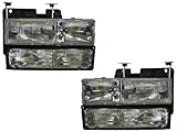 GMC TRUCK OEM STYLE HEADLIGHTS HEADLAMPS 4PC SET PAIR NEW