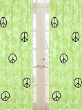 Lime Groovy Peace Sign Tie Dye Window Treatment Panels – Set of 2 513aIdDOFzL. SL160 Lime Groovy Peace Sign Tie Dye Window Treatment Panels – Set of 2