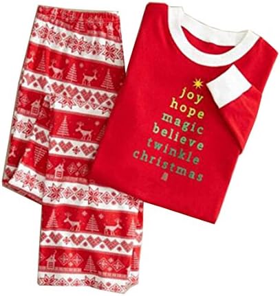 Ebestart Christmas Kids Mom Dad Two Piece Striped Matching Family Pajama Set Sleepwear