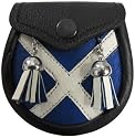 New Baby Kilt Saltire Sporran With 2 Tassels & Belt